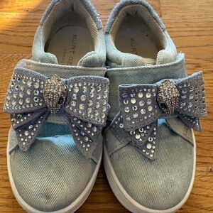 Kurt Geiger of London Denim Laney Bow Sneaker, Girl’s size 7, EUC